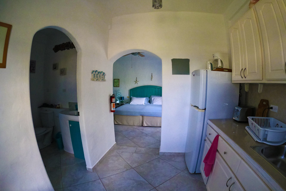 Two Palms Apartment-KitchenKitchen-Bedroom-Bathroom
